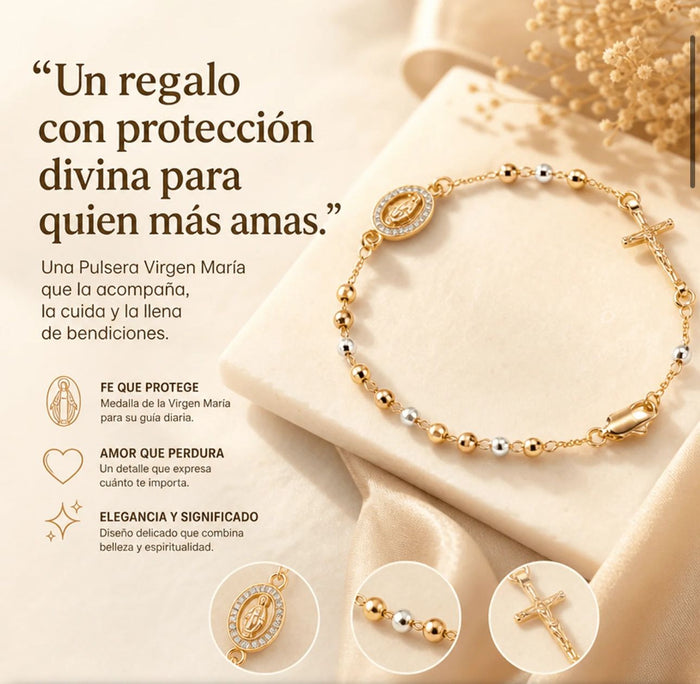 Denario 3 Oros Balín Diamantado · Virgen de Guadalupe