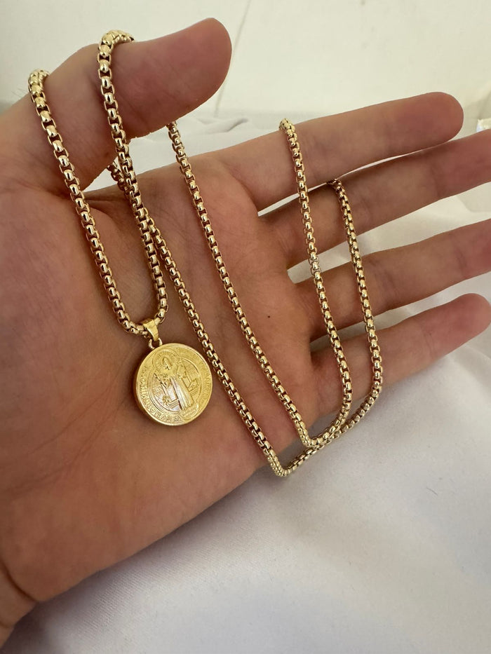 Cadena Veneciana + Dije San Benito