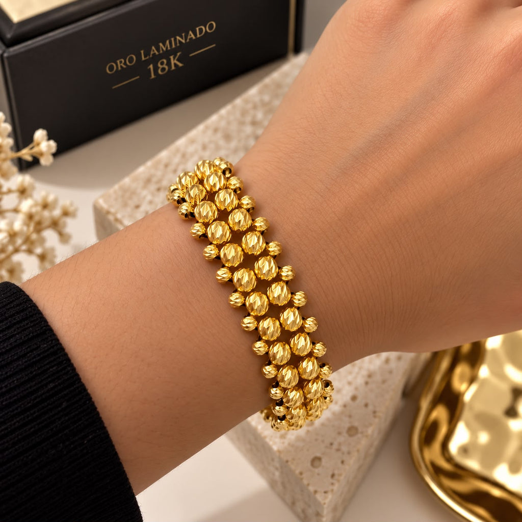Pulsera 4 Carriles Balín Italiano 4 mm
