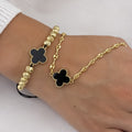 Conjunto Gucci Trébol Negro + Manilla Trébol