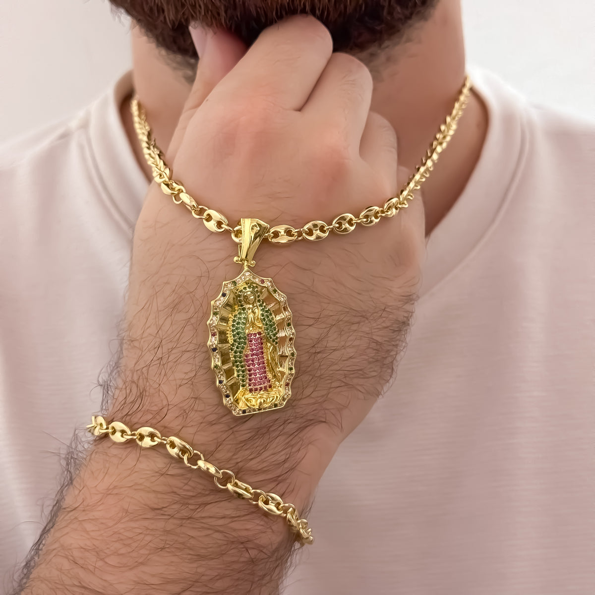 Conjunto Gucci: Cadena + Pulsera