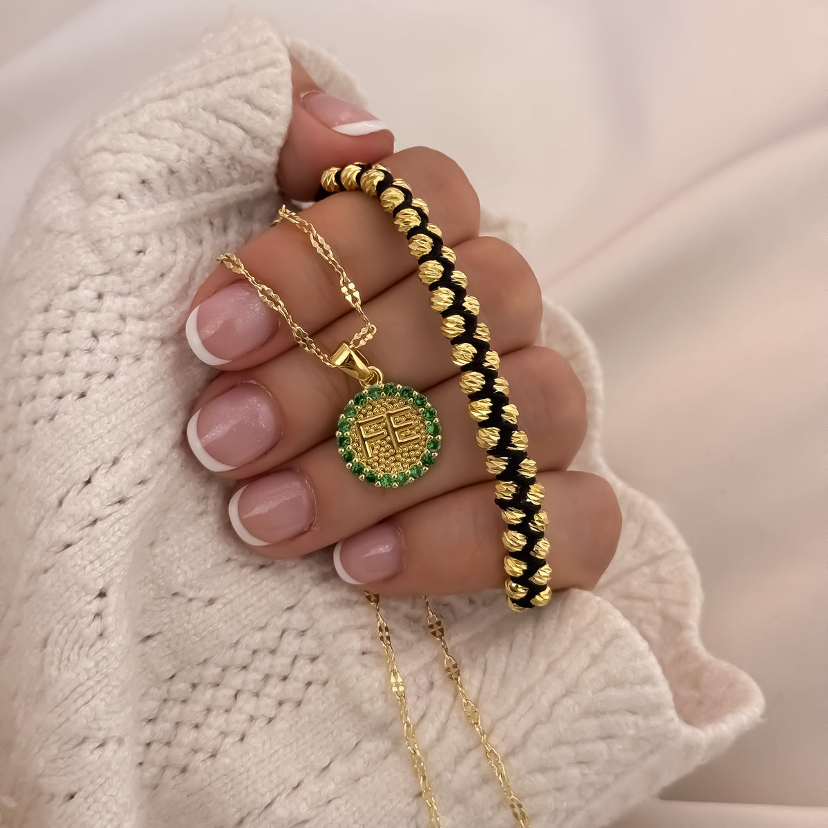 Conjunto Crispeta + Dije Fe + Pulsera