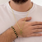 Cadena China + Cruz + Pulsera Balín