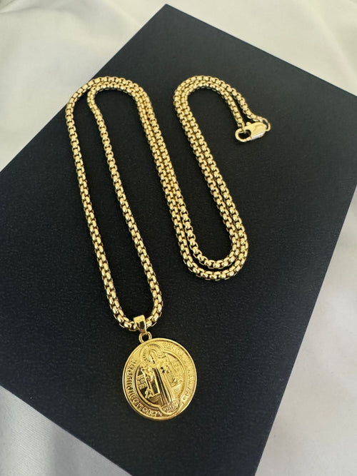 Cadena Veneciana + Dije San Benito