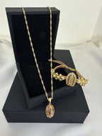 Cadena Singapur + Virgen + Pulsera