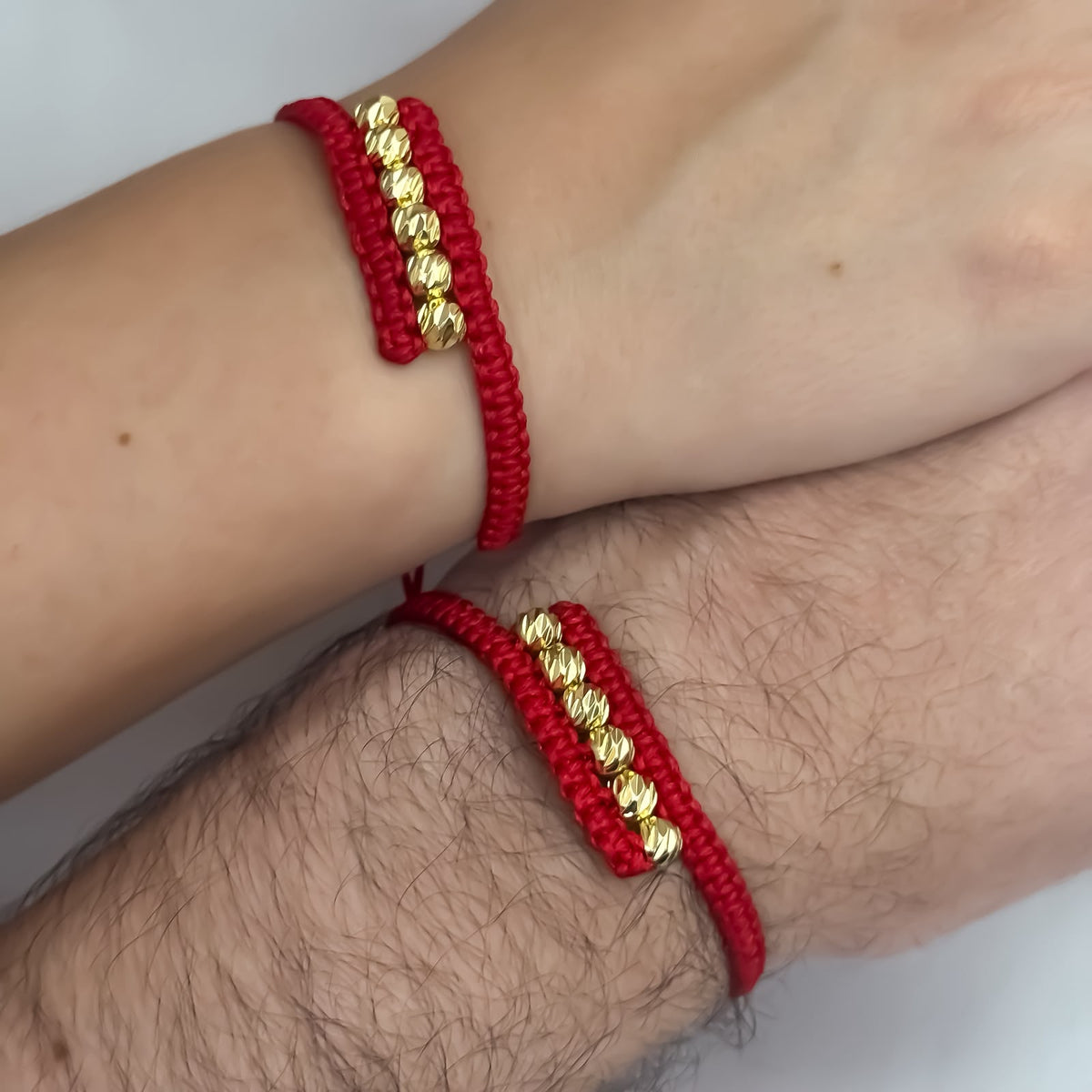 Dúo Hilo Rojo Tejido + Balín Italiano 6 mm