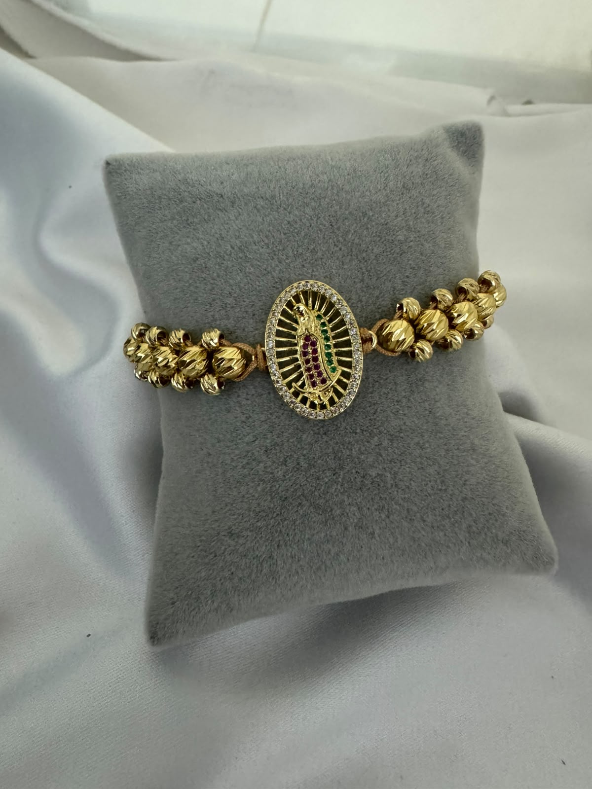 Pulsera 3 Carriles Balín + Virgen de Guadalupe