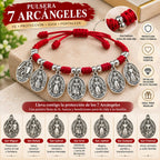 Pulsera 7 Arcángeles Hilo Rojo