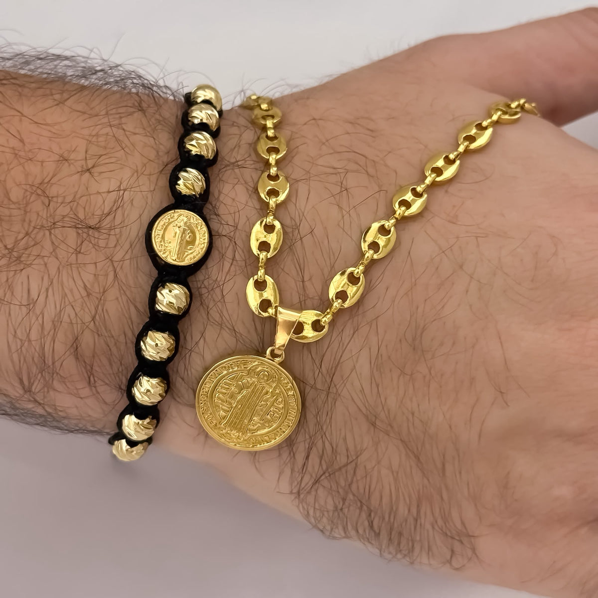 Conjunto Gucci Hombre 60 cm + San Benito + Pulsera