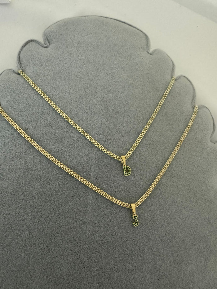 Cadena Tejido Chino con Inicial