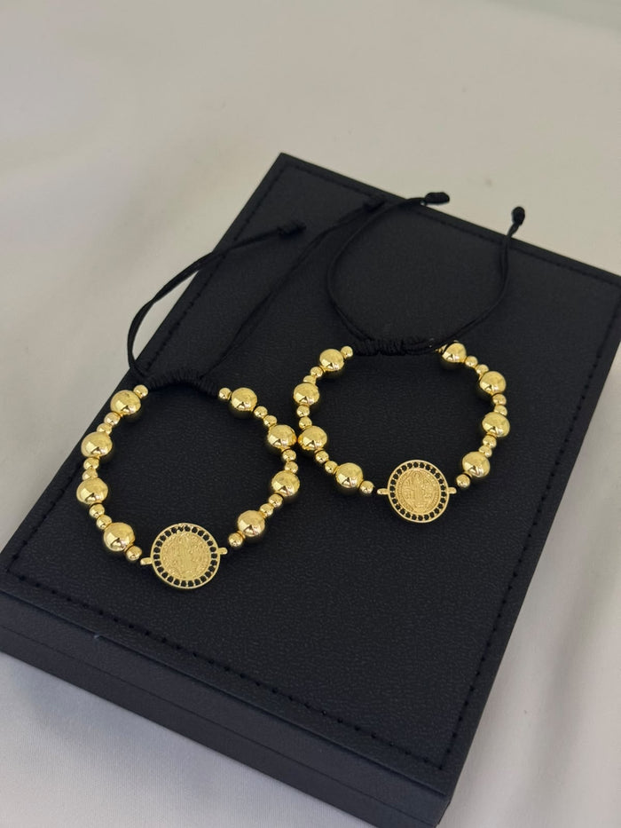 Dúo Pulseras San Benito Detalle Negro