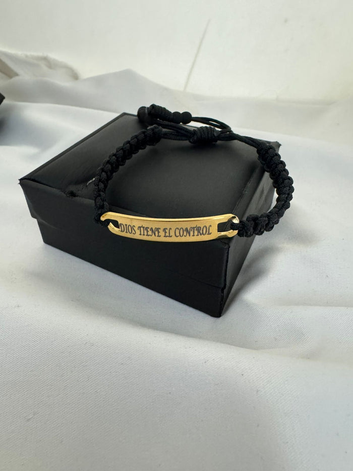 Pulsera Placa "Dios Tiene el Control"