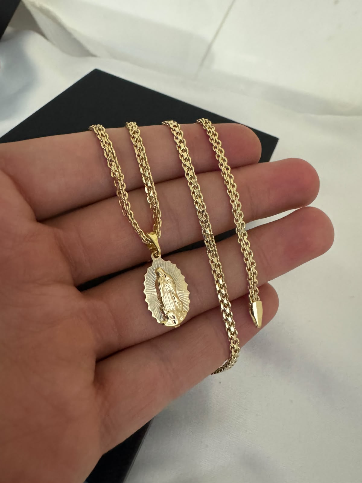 Cadena Chino Dama + Virgen de Guadalupe