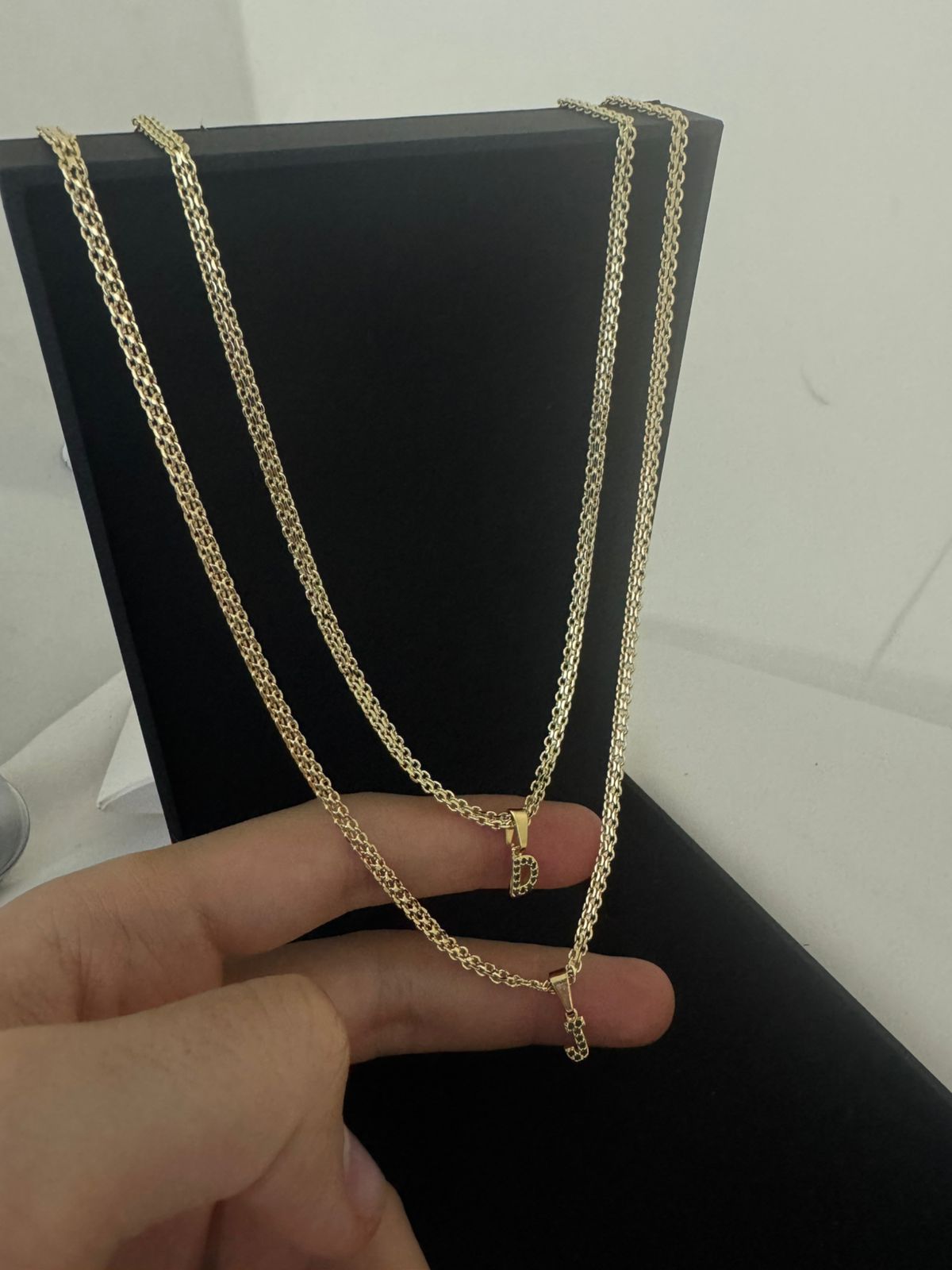 Cadena Tejido Chino con Inicial