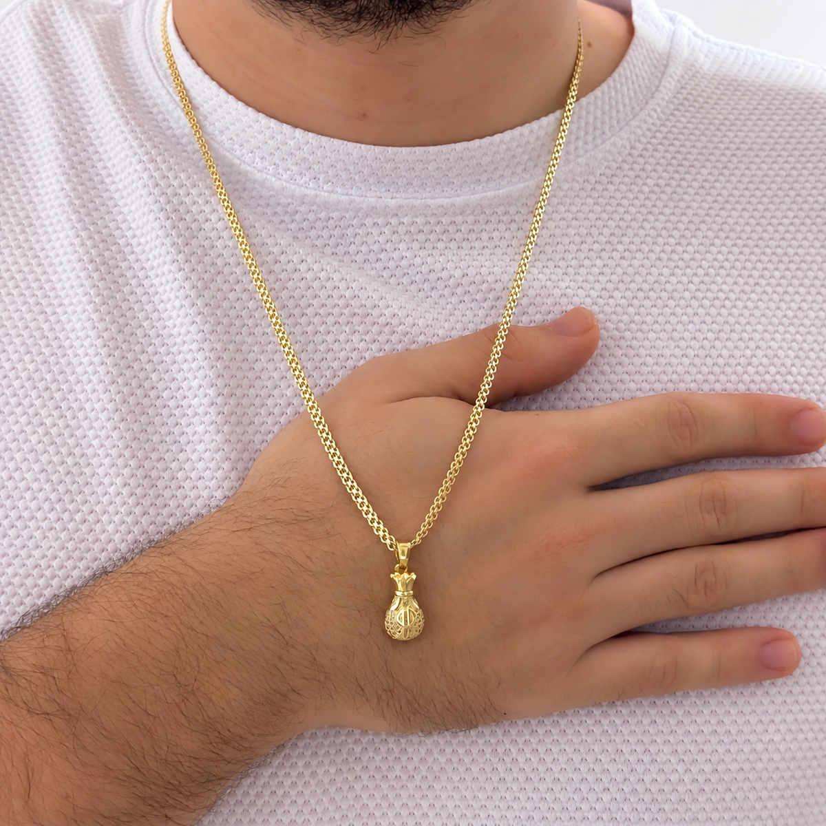 Cadena Chino Hombre + Bolsa de Dinero